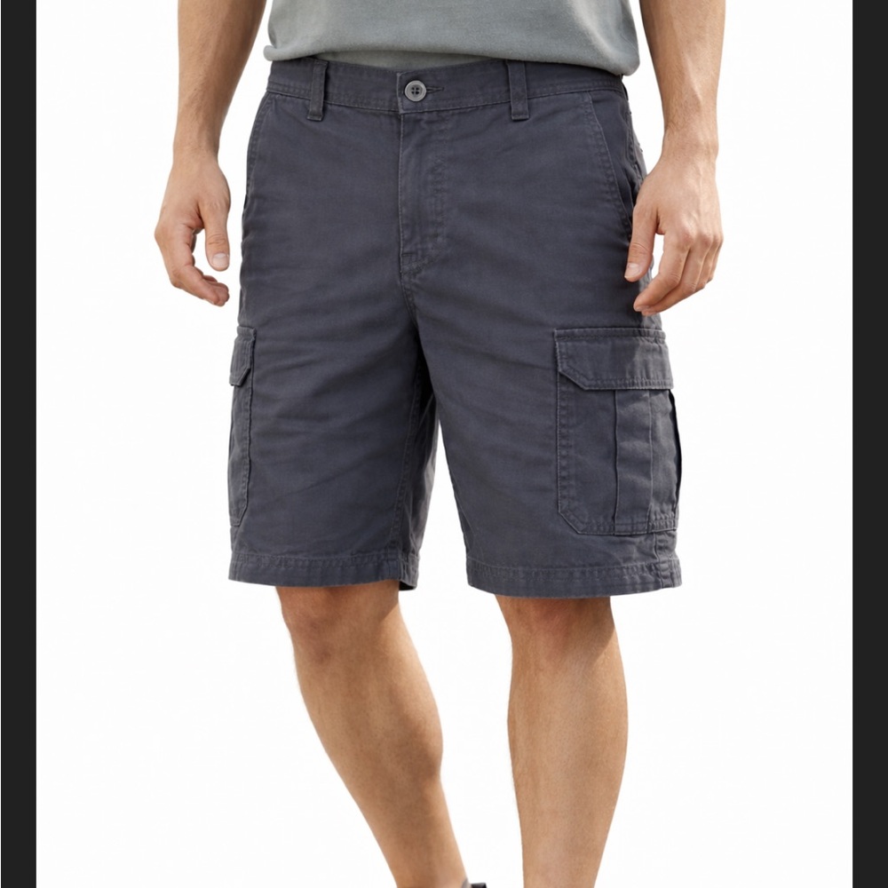 Columbia Men’s Gray Cargo Shorts Cotton Stretch Outdoor Casual Hiking Size 36